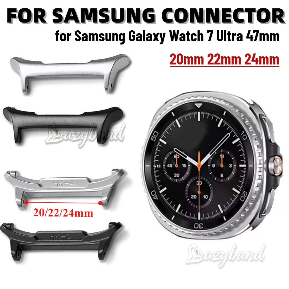 Watch Band Connector - 1 çift Paslanmaz Çelik Konnektör Samsung
