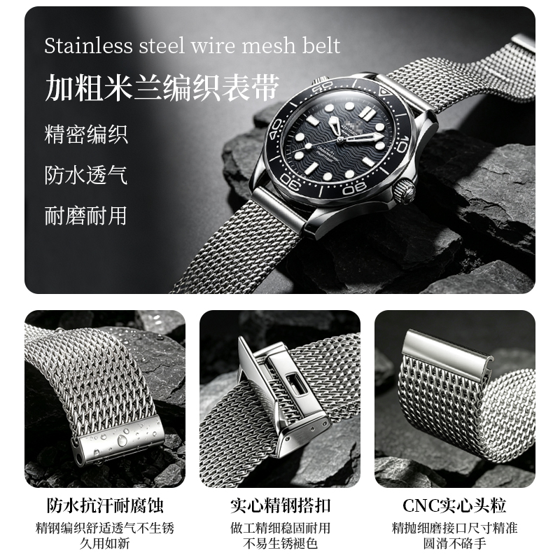 IWC, Omega, Breitling, Longine - Stainless Mesh Band incelemesi ve fiyatı