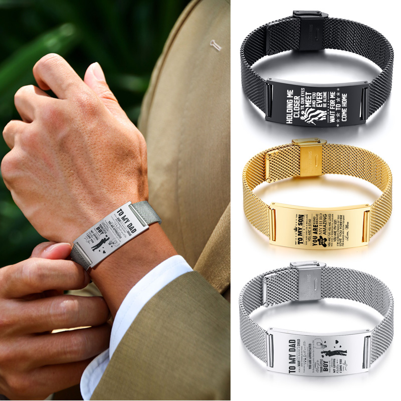 Erkekler bilezik zamansız doğa - Stainless Mesh Band incelemesi ve fiyatı